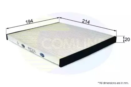 EKF312 COMLINE Фильтр, воздух во внутренном пространстве EKF312 COMLINE Фильтр, воздух во внутренном пространстве