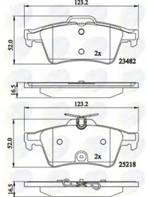 CBP02198 COMLINE Комплект тормозных колодок, дисковый тормоз CBP02198 COMLINE Комплект тормозных колодок, дисковый тормоз