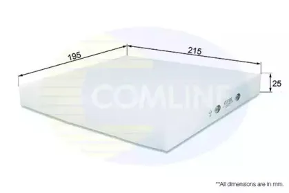 EKF188 COMLINE Фильтр, воздух во внутренном пространстве EKF188 COMLINE Фильтр, воздух во внутренном пространстве