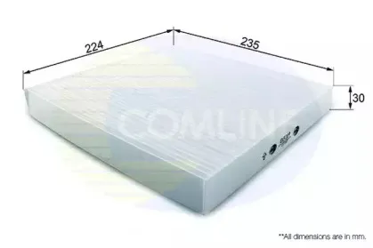 EKF109 COMLINE Фильтр, воздух во внутренном пространстве EKF109 COMLINE Фильтр, воздух во внутренном пространстве