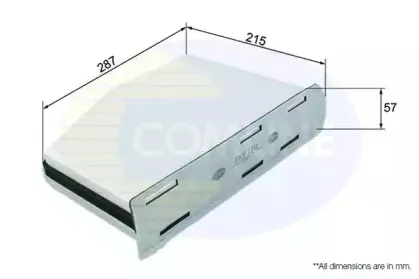 EKF118 COMLINE Фильтр, воздух во внутренном пространстве EKF118 COMLINE Фильтр, воздух во внутренном пространстве
