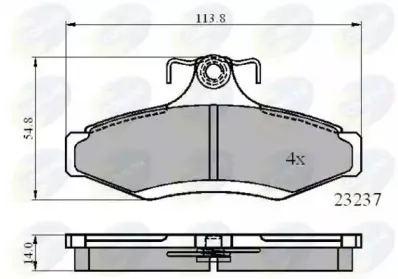 CBP0495 COMLINE Комплект тормозных колодок, дисковый тормоз CBP0495 COMLINE Комплект тормозных колодок, дисковый тормоз