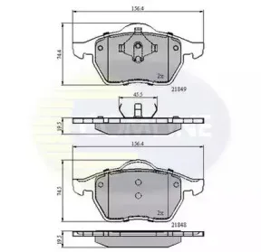 CBP0715 COMLINE Комплект тормозных колодок, дисковый тормоз CBP0715 COMLINE Комплект тормозных колодок, дисковый тормоз