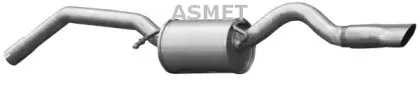 01.058 ASMET Глушитель выхлопных газов конечный 01.058 ASMET Глушитель выхлопных газов конечный