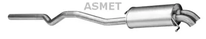 04.109 ASMET Глушитель выхлопных газов конечный 04.109 ASMET Глушитель выхлопных газов конечный
