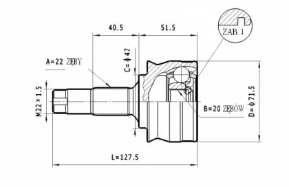 C.001 STATIM Шарнирный комплект, приводной вал C.001 STATIM Шарнирный комплект, приводной вал