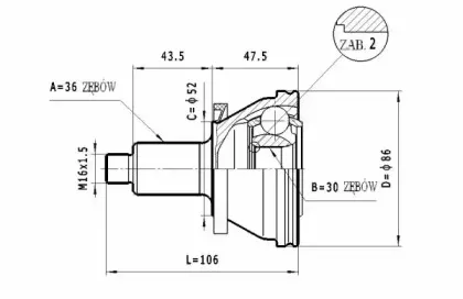 C.011 STATIM Шарнирный комплект, приводной вал C.011 STATIM Шарнирный комплект, приводной вал