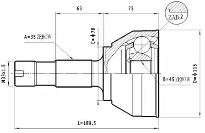 C.129 STATIM Шарнирный комплект, приводной вал C.129 STATIM Шарнирный комплект, приводной вал