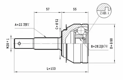 C.228 STATIM Шарнирный комплект, приводной вал C.228 STATIM Шарнирный комплект, приводной вал