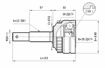 C.237 STATIM Шарнирный комплект, приводной вал C.237 STATIM Шарнирный комплект, приводной вал