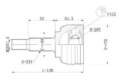 C.361 STATIM Шарнирный комплект, приводной вал C.361 STATIM Шарнирный комплект, приводной вал