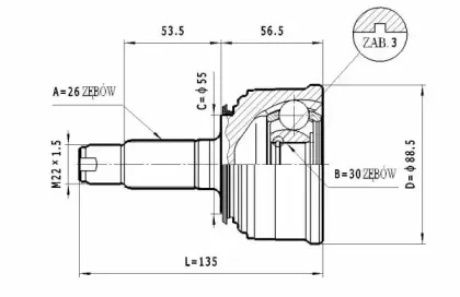 C.451 STATIM Шарнирный комплект, приводной вал C.451 STATIM Шарнирный комплект, приводной вал