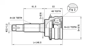 C.582 STATIM Шарнирный комплект, приводной вал C.582 STATIM Шарнирный комплект, приводной вал