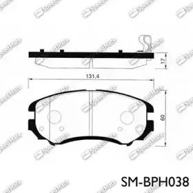 SM-BPH038 SpeedMate Комплект тормозных колодок, дисковый тормоз SM-BPH038 SpeedMate Комплект тормозных колодок, дисковый тормоз