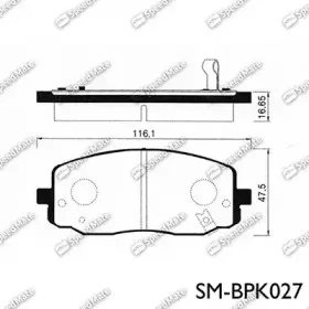SM-BPK027 SpeedMate Комплект тормозных колодок, дисковый тормоз SM-BPK027 SpeedMate Комплект тормозных колодок, дисковый тормоз