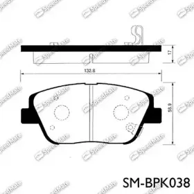 SM-BPK038 SpeedMate Комплект тормозных колодок, дисковый тормоз SM-BPK038 SpeedMate Комплект тормозных колодок, дисковый тормоз