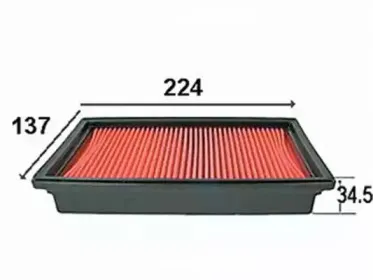 A857J JS ASAKASHI Воздушный фильтр A857J JS ASAKASHI Воздушный фильтр