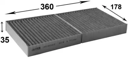 AC0022C JS ASAKASHI Фильтр, воздух во внутренном пространстве AC0022C JS ASAKASHI Фильтр, воздух во внутренном пространстве