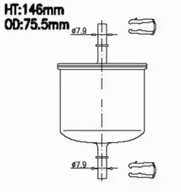 FS800M JS ASAKASHI Топливный фильтр FS800M JS ASAKASHI Топливный фильтр