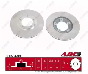 C30504ABE ABE Тормозной диск C30504ABE ABE Тормозной диск