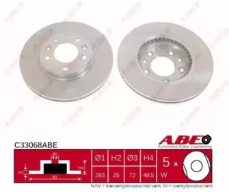 C33068ABE ABE Тормозной диск C33068ABE ABE Тормозной диск