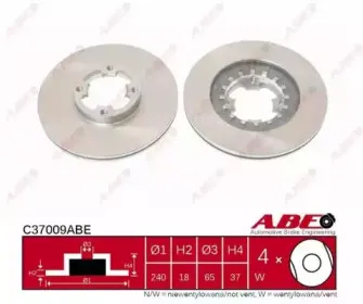 C37009ABE ABE Тормозной диск C37009ABE ABE Тормозной диск