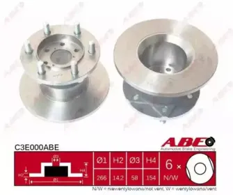 C3E000ABE ABE Тормозной диск C3E000ABE ABE Тормозной диск