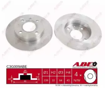 C3G009ABE ABE Тормозной диск C3G009ABE ABE Тормозной диск