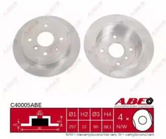 C40005ABE ABE Тормозной диск C40005ABE ABE Тормозной диск
