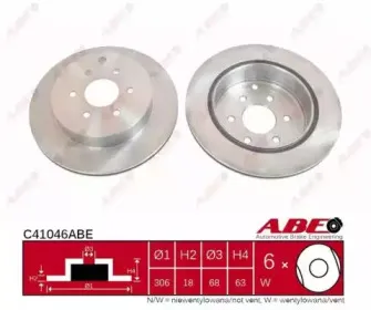 C41046ABE ABE Тормозной диск C41046ABE ABE Тормозной диск