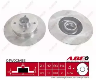 C4W002ABE ABE Тормозной диск C4W002ABE ABE Тормозной диск