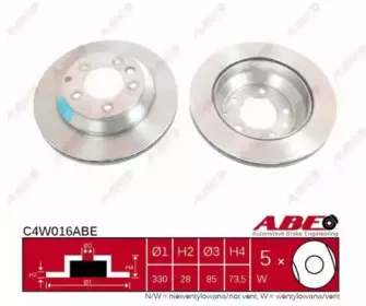 C4W016ABE ABE Тормозной диск C4W016ABE ABE Тормозной диск