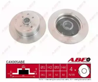C4X005ABE ABE Тормозной диск C4X005ABE ABE Тормозной диск