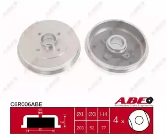 C6R006ABE ABE Тормозной барабан C6R006ABE ABE Тормозной барабан