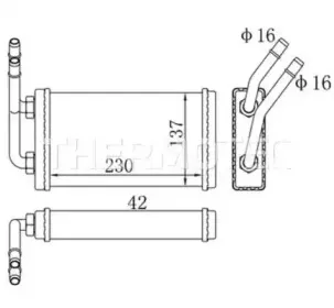 D6G010TT THERMOTEC Теплообменник, отопление салона D6G010TT THERMOTEC Теплообменник, отопление салона