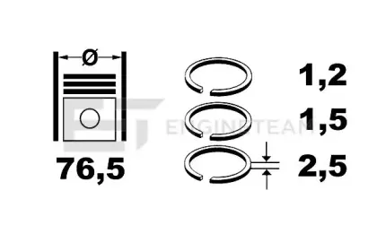 R1006100 ET ENGINETEAM Комплект поршневых колец R1006100 ET ENGINETEAM Комплект поршневых колец