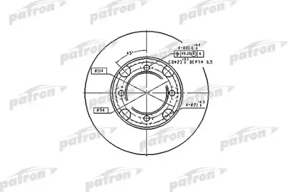 PBD2572 PATRON Тормозной диск PBD2572 PATRON Тормозной диск