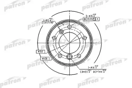 PBD4087 PATRON Тормозной диск PBD4087 PATRON Тормозной диск