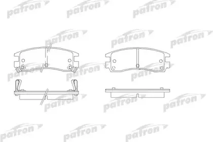 PBP1264 PATRON Комплект тормозных колодок, дисковый тормоз PBP1264 PATRON Комплект тормозных колодок, дисковый тормоз