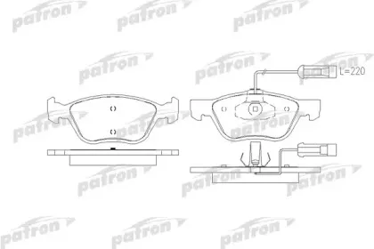 PBP1299 PATRON Комплект тормозных колодок, дисковый тормоз PBP1299 PATRON Комплект тормозных колодок, дисковый тормоз