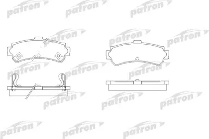 PBP1454 PATRON Комплект тормозных колодок, дисковый тормоз PBP1454 PATRON Комплект тормозных колодок, дисковый тормоз