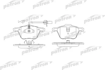 PBP1497 PATRON Комплект тормозных колодок, дисковый тормоз PBP1497 PATRON Комплект тормозных колодок, дисковый тормоз