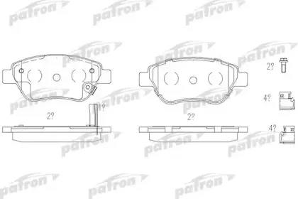 PBP1920 PATRON Комплект тормозных колодок, дисковый тормоз PBP1920 PATRON Комплект тормозных колодок, дисковый тормоз