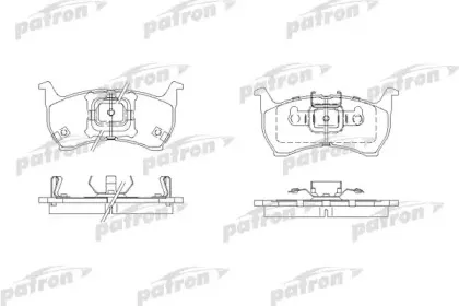PBP304 PATRON Комплект тормозных колодок, дисковый тормоз PBP304 PATRON Комплект тормозных колодок, дисковый тормоз