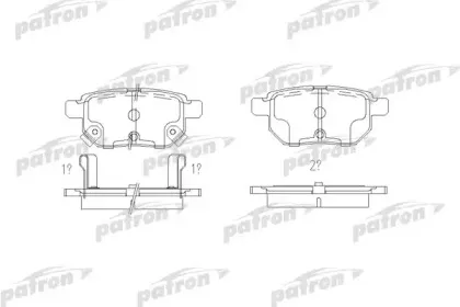 PBP4042 PATRON Комплект тормозных колодок, дисковый тормоз PBP4042 PATRON Комплект тормозных колодок, дисковый тормоз