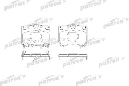 PBP597 PATRON Комплект тормозных колодок, дисковый тормоз PBP597 PATRON Комплект тормозных колодок, дисковый тормоз
