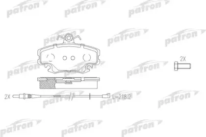 PBP845 PATRON Комплект тормозных колодок, дисковый тормоз PBP845 PATRON Комплект тормозных колодок, дисковый тормоз