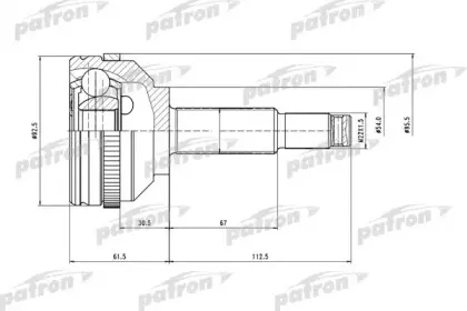 PCV6751 PATRON Шарнирный комплект, приводной вал PCV6751 PATRON Шарнирный комплект, приводной вал