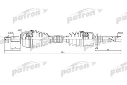 PDS0166 PATRON Приводной вал PDS0166 PATRON Приводной вал