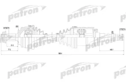 PDS7905 PATRON Приводной вал PDS7905 PATRON Приводной вал